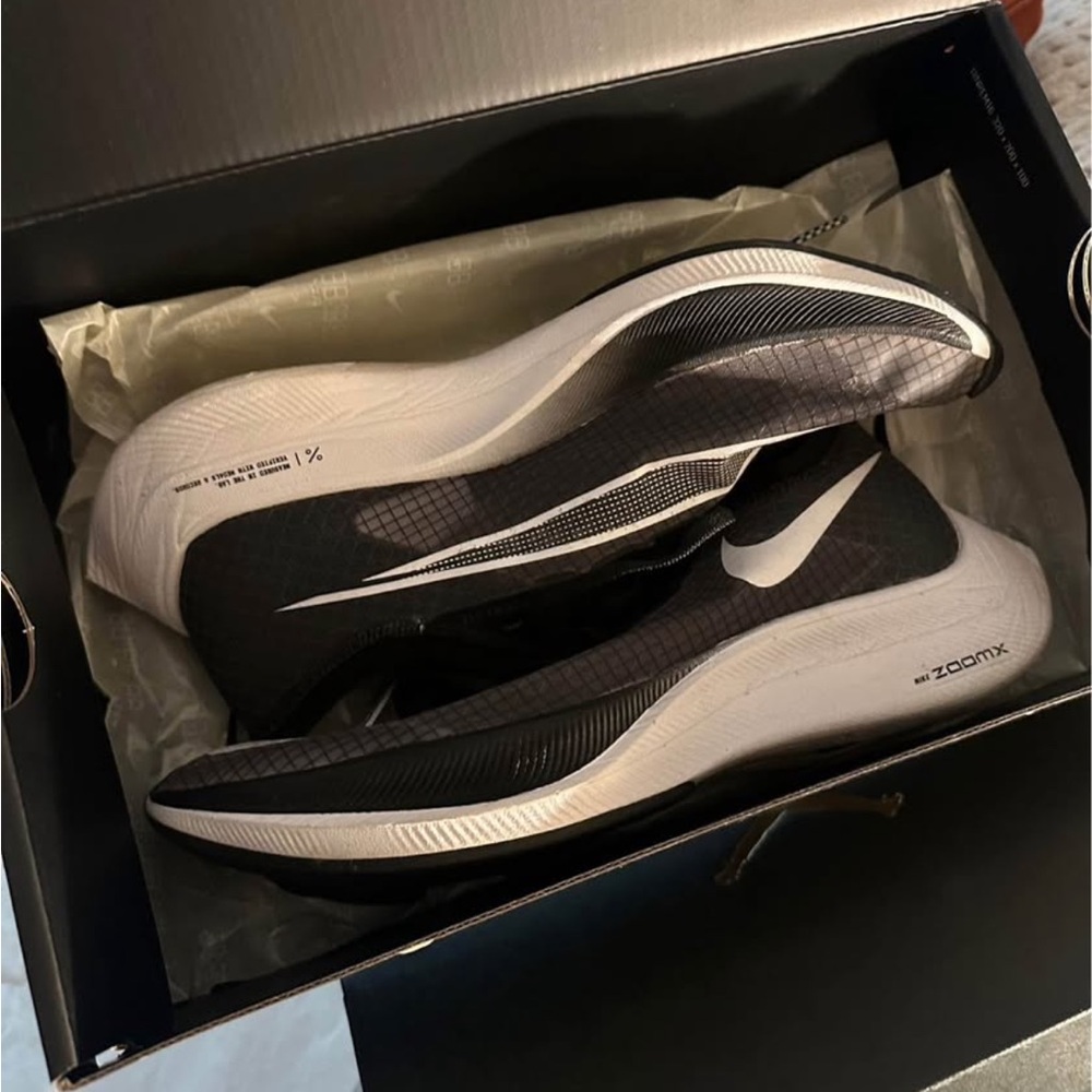 Nike Women's Black and White ZoomX Running Shoes
